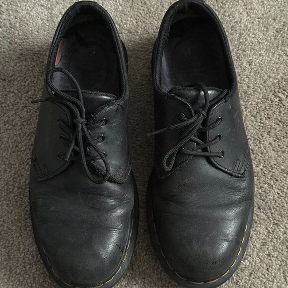 Dr. Martens Men's Black Smooth Leather 3 Eye Lace Up Oxford Shoes - Picture 1 of 7